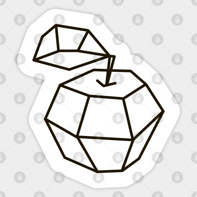 Polygonal Apple Sticker by Olga Berlet